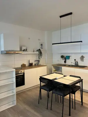 Küche/Küchenzeile in der Unterkunft Luxuriöses Apartment für 4 Personen, Neubau, Parkplatz free
