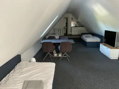 Ein Bett oder Betten in einem Zimmer der Unterkunft Warzalas Apartement 2 Ferienwohnung
