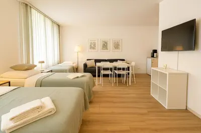 TV/Unterhaltungsangebot in der Unterkunft Airport Messe Apartments