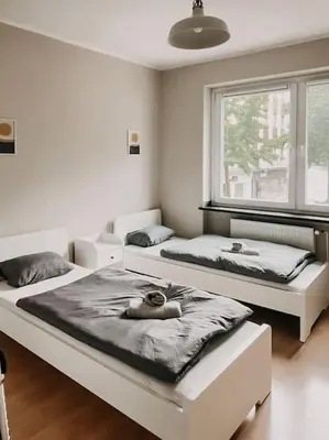 Ein Bett oder Betten in einem Zimmer der Unterkunft Im Herzen Essens gemütlich und zentral wohnen! HO1R