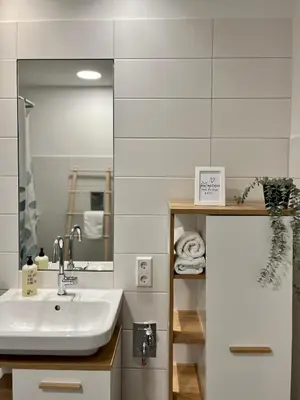 Ein Badezimmer in der Unterkunft Appartements Haus Augustinus