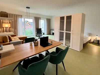 Ein Sitzbereich in der Unterkunft Appartements Haus Augustinus