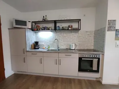 Küche/Küchenzeile in der Unterkunft Gästewohnung WaSa