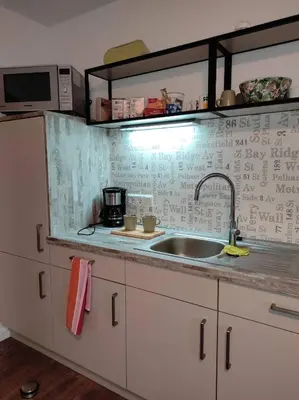 Küche/Küchenzeile in der Unterkunft Gästewohnung WaSa