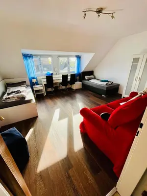 Ein Sitzbereich in der Unterkunft NaSa Wohnung Uerdingen