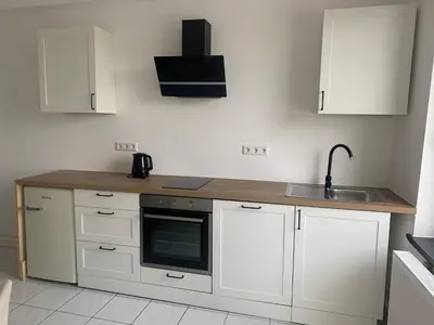 Küche/Küchenzeile in der Unterkunft Monteur- & Ferienwohnungen in Dorsten Altstadt - ZENTRUM - NEU saniert
