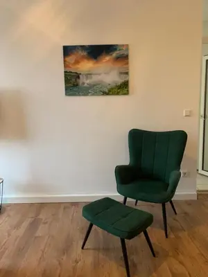 Ein Sitzbereich in der Unterkunft Monteur- & Ferienwohnungen in Dorsten Altstadt - ZENTRUM - NEU saniert