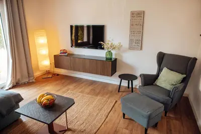 TV/Unterhaltungsangebot in der Unterkunft Casa Melisa I 61m² I WLAN