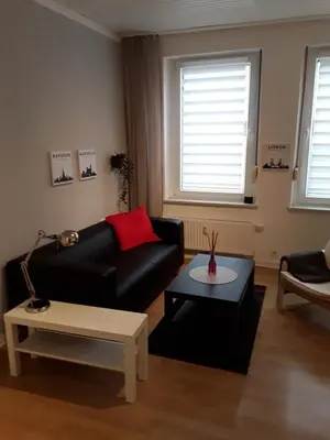 Ein Sitzbereich in der Unterkunft TOP! möbliertes Apartment mit Parkplatz Nähe Messe Essen