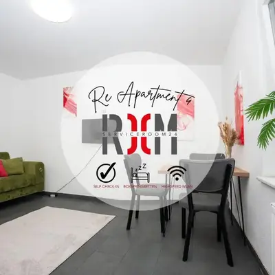 Serviceroom24 - Apartment 4 in Recklinghausen WLAN - Smart-TV - 24-7 Check-in und Küche