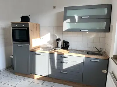 Küche/Küchenzeile in der Unterkunft Apartment Central 85I 55 qm Wi-Fi free