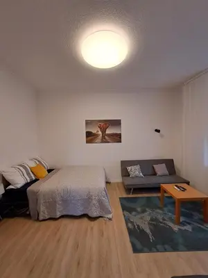 Ein Sitzbereich in der Unterkunft Velbert am Berg