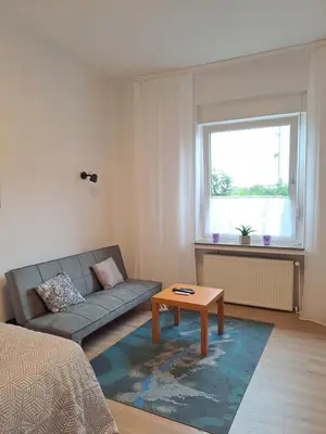 Ein Sitzbereich in der Unterkunft Velbert am Berg