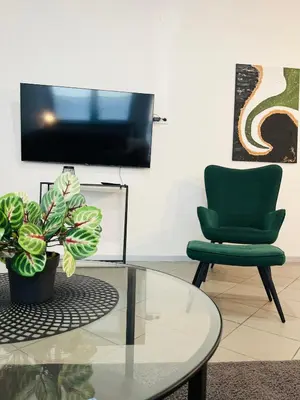 TV/Unterhaltungsangebot in der Unterkunft Apartment Central 10D 55qm Wi-Fi free Parking calm back house