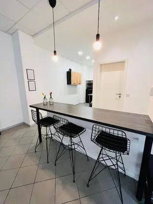 Küche/Küchenzeile in der Unterkunft Apartment Central 10D 55qm Wi-Fi free Parking calm back house
