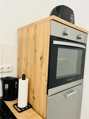 Küche/Küchenzeile in der Unterkunft Apartment Central 10A 40qm Wi-Fi free Parking calm back house