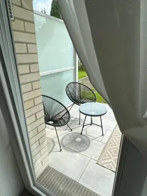 Ein Balkon oder eine Terrasse in der Unterkunft Paris to Bochum, 4 Pers. Apartm.