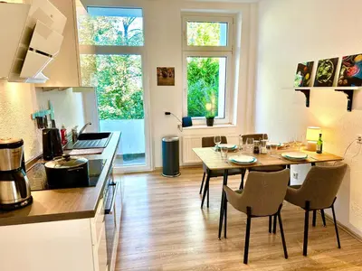 Küche/Küchenzeile in der Unterkunft Das Berg Apartment Rüttenscheid, Netflix, nahe Messe, Klinikum