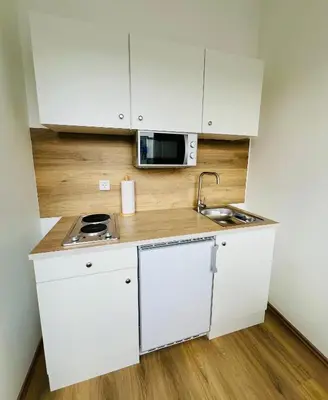 Küche/Küchenzeile in der Unterkunft Apartment Duisburg Hbf Zentrum Business Messe Düsseldorf