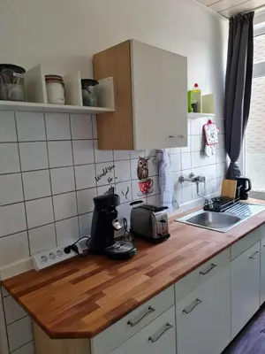 Küche/Küchenzeile in der Unterkunft Drea's Ferienwohnung