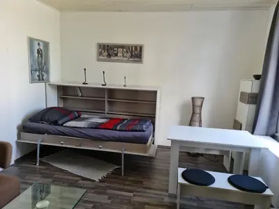 Ein Bett oder Betten in einem Zimmer der Unterkunft Drea's Ferienwohnung