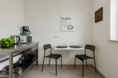 Küche/Küchenzeile in der Unterkunft Work & Stay Apartment mit Balkon in Bergkamen