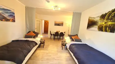 Ein Bett oder Betten in einem Zimmer der Unterkunft Perfect Apartment in Unna close to Dortmund