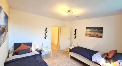 Ein Bett oder Betten in einem Zimmer der Unterkunft Perfect Apartment in Unna close to Dortmund