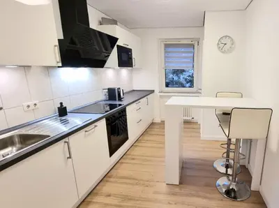 Küche/Küchenzeile in der Unterkunft 3 Zimmer Apartment mit Garten