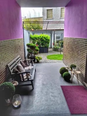 Ein Sitzbereich in der Unterkunft 3 Zimmer Apartment mit Garten
