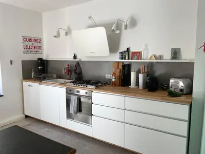 Küche/Küchenzeile in der Unterkunft Haus mit Türmchen
