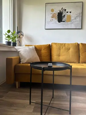Ein Sitzbereich in der Unterkunft Zentrales Apartment am Theater in Marl