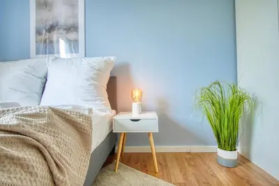 Ein Bett oder Betten in einem Zimmer der Unterkunft HOMEFY - Studio Stella