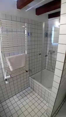 Ein Badezimmer in der Unterkunft Feierabend im Grünen
