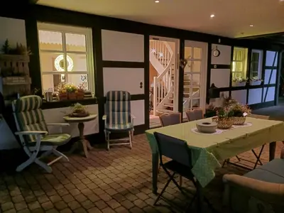 Ein Sitzbereich in der Unterkunft Landidylle mit Garten, Whirlpool und Klima