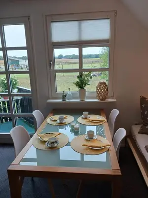 Ein Sitzbereich in der Unterkunft Landidylle mit Garten, Whirlpool und Klima