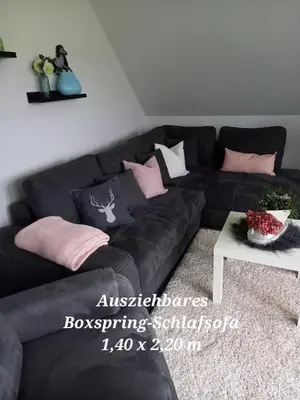 Ein Sitzbereich in der Unterkunft Landidylle mit Garten, Whirlpool und Klima