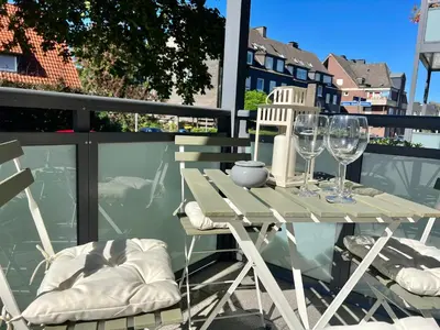Grundriss der Unterkunft Design Apartment mit Balkon - Küche - Netflix