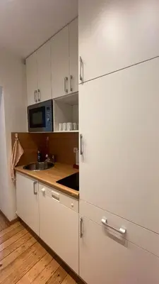 Küche/Küchenzeile in der Unterkunft Erdgeschoss Apartment am Park im Theaterviertel in Oberhausen