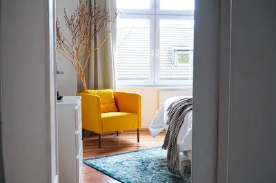 Ein Sitzbereich in der Unterkunft HOMEFY - Design Apartment