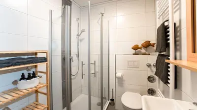 Ein Badezimmer in der Unterkunft ERSTAY - bis zu 5 Personen I Balkon