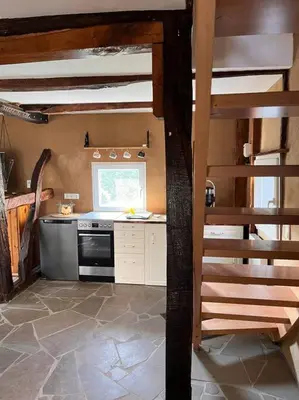 Küche/Küchenzeile in der Unterkunft Wohnen auf dem Bauernhof