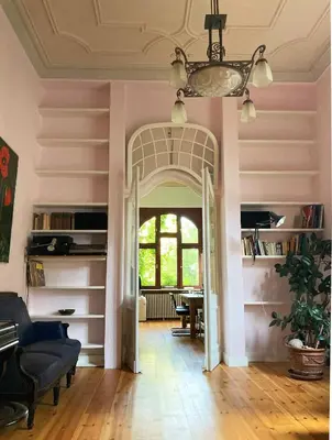 Ein Sitzbereich in der Unterkunft Altbauwohnung in Gründerzeitvilla