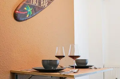 Getränke in der Unterkunft Apartment I Wi-Fi I Parkplatz I Balkon EssenFusion