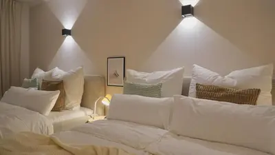 Ein Bett oder Betten in einem Zimmer der Unterkunft Modern & Zentral mit Parkplatz - 30 min bis zur Messe Köln und Düsseldorf