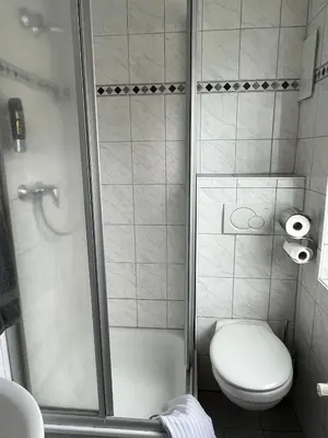 Ein Badezimmer in der Unterkunft Brauhaus Hotel Ruetershoff