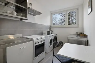 Küche/Küchenzeile in der Unterkunft Wuppertal Stay- Fitter Apartment