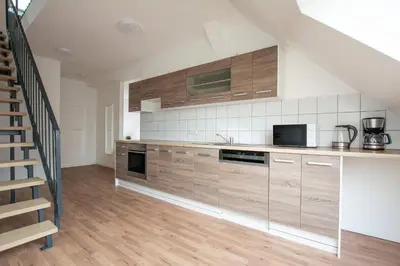 Küche/Küchenzeile in der Unterkunft T&K Apartments - DUISBURG - AREAL GOETHE 4 Zimmer Maisonetten mit Privatparkplätzen