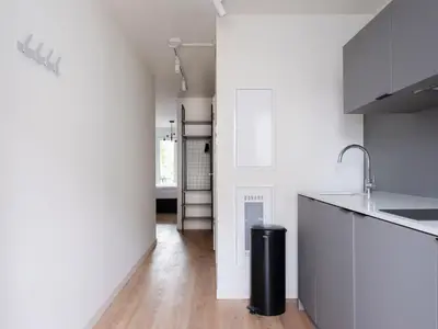 Küche/Küchenzeile in der Unterkunft Numa Düsseldorf Leo