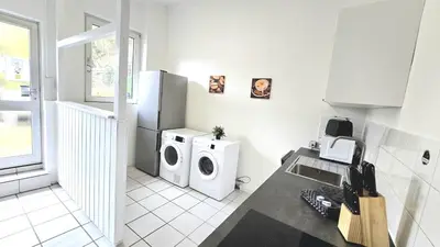 Küche/Küchenzeile in der Unterkunft Modern 1-Room Apartment with Free Parking & Free Wi-Fi in Altena - ALT03
